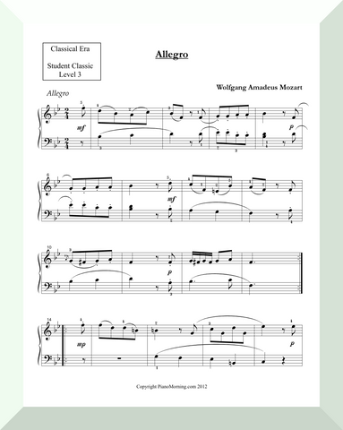 Student Classic Level 3     "Allegro"   ( Mozart )