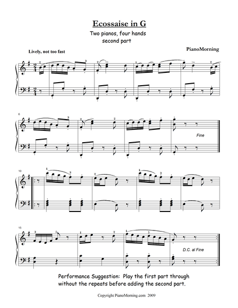 Ecossaise    (2 Pianos, 4 Hands)