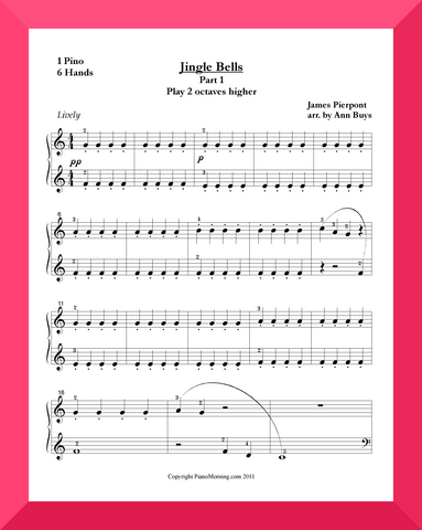 Jingle Bells (1 piano, 6 hands)