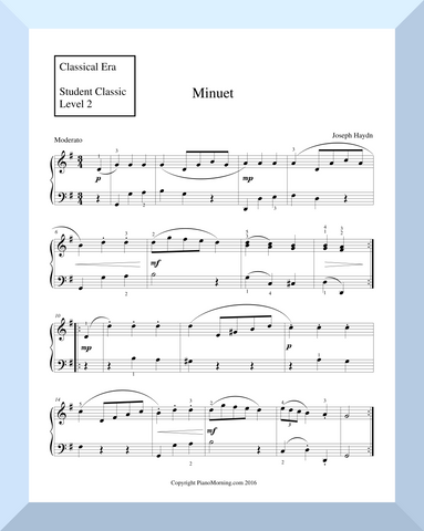 Student Classic Level 2     " Minuet "   ( Haydn )