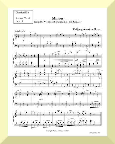 Student Classic Level 4     " Minuet "   ( Mozart )