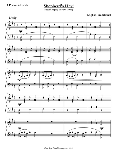 Shepherd's Hey! (Piano Duet)
