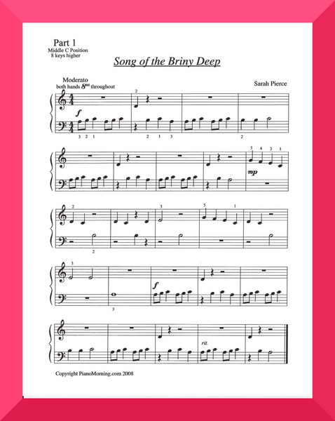Song of the Briny Deep (3 Pianos, 6 Hands)