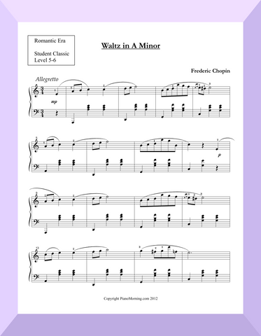 Student Classic Level 6     " Waltz in A Minor "   ( Chopin )