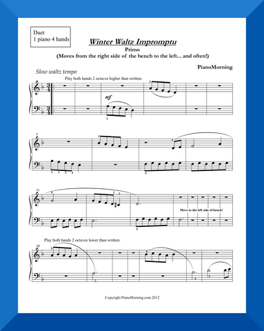 Winter Waltz Impromptu (Piano Duet)