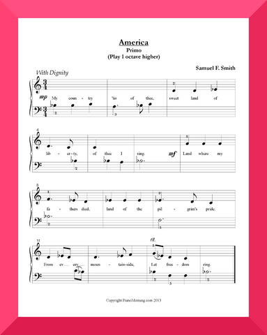 America      (Piano Duet)