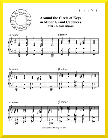 Around the Circle of Keys in minor Grand Cadences w l. h. bass octaves