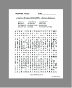 Brahms Puzzle Word search