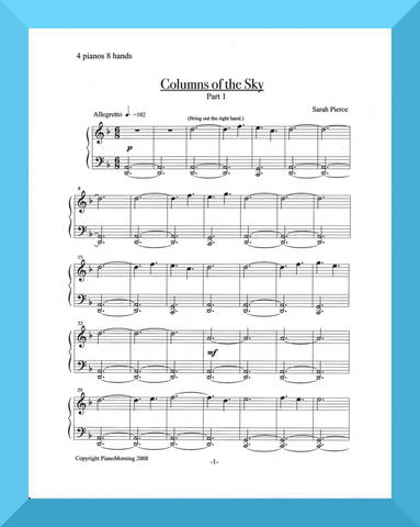 Columns of the Sky (4 Pianos, 8 hands)