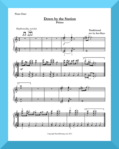 Down by the Station    (Piano Duet)