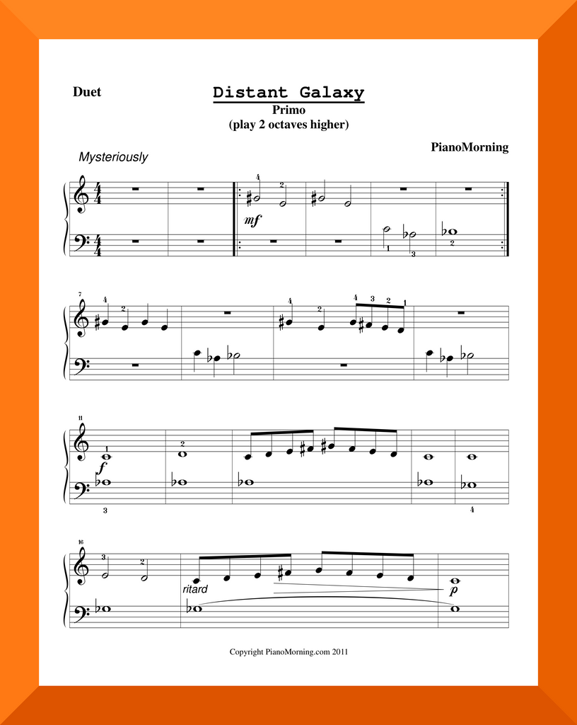 Distant Galaxy    (Piano Duet)