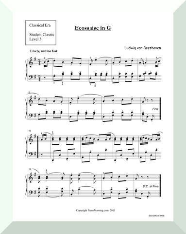 Student Classic Level 3     "Ecossaise in G"   ( Beethoven )