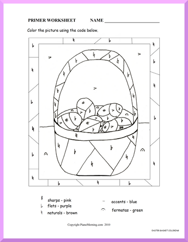 Theory-Primer     Easter Basket Worksheet