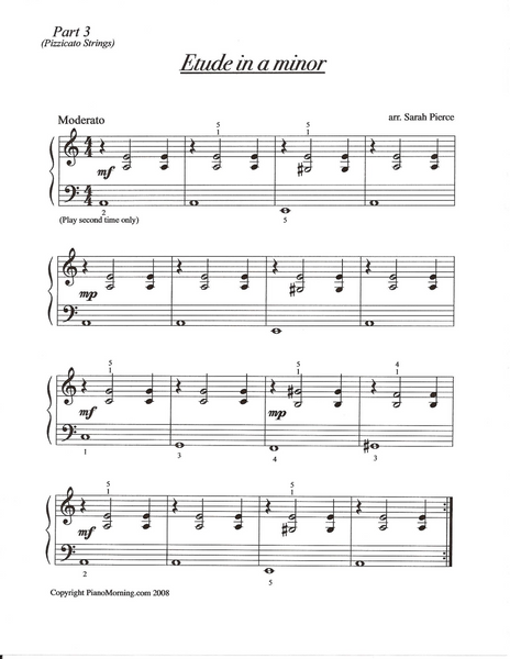 Etude in A Minor (3 Pianos, 6 Hands)