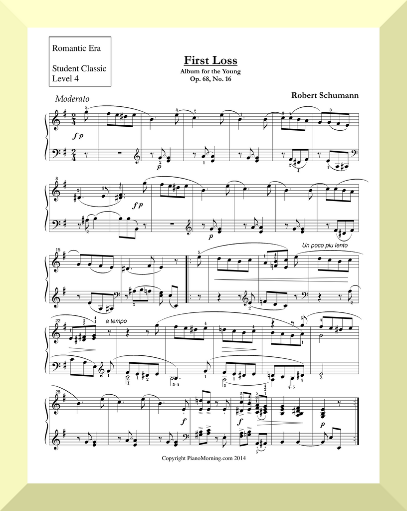 Student Classic Level 4     " First Loss"   ( Schumann )