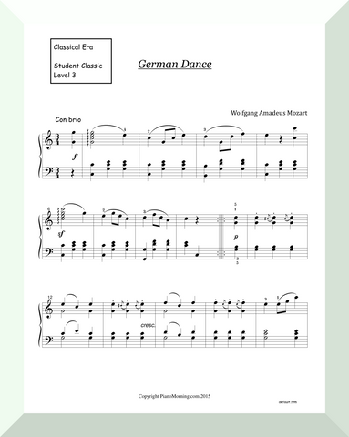 Student Classic Level 3     "German Dance"   ( Mozart )