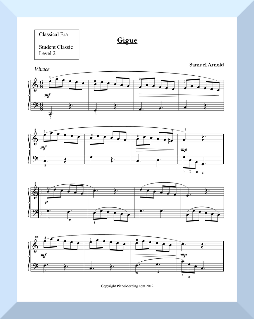 Student Classic Level 2     "Gigue"   ( Arnold )