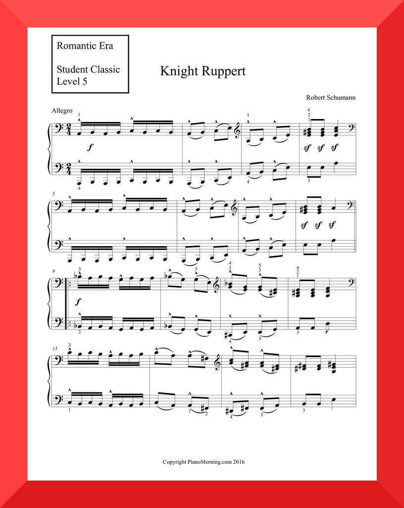 Student Classic Level 5     " Knight Ruppert "   ( Schumann )