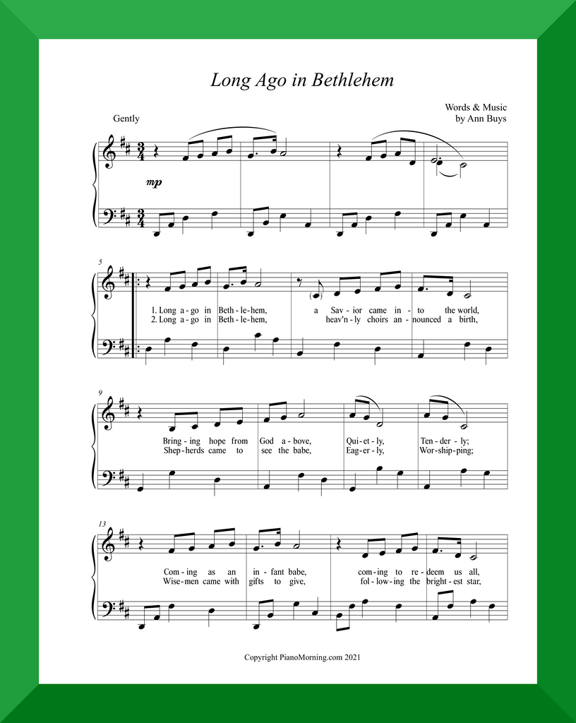 A Song for Christmas - Long Ago in Bethlehem