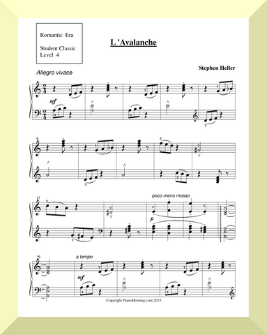 Student Classic Level 4     " L'Avalanche "   ( Heller )