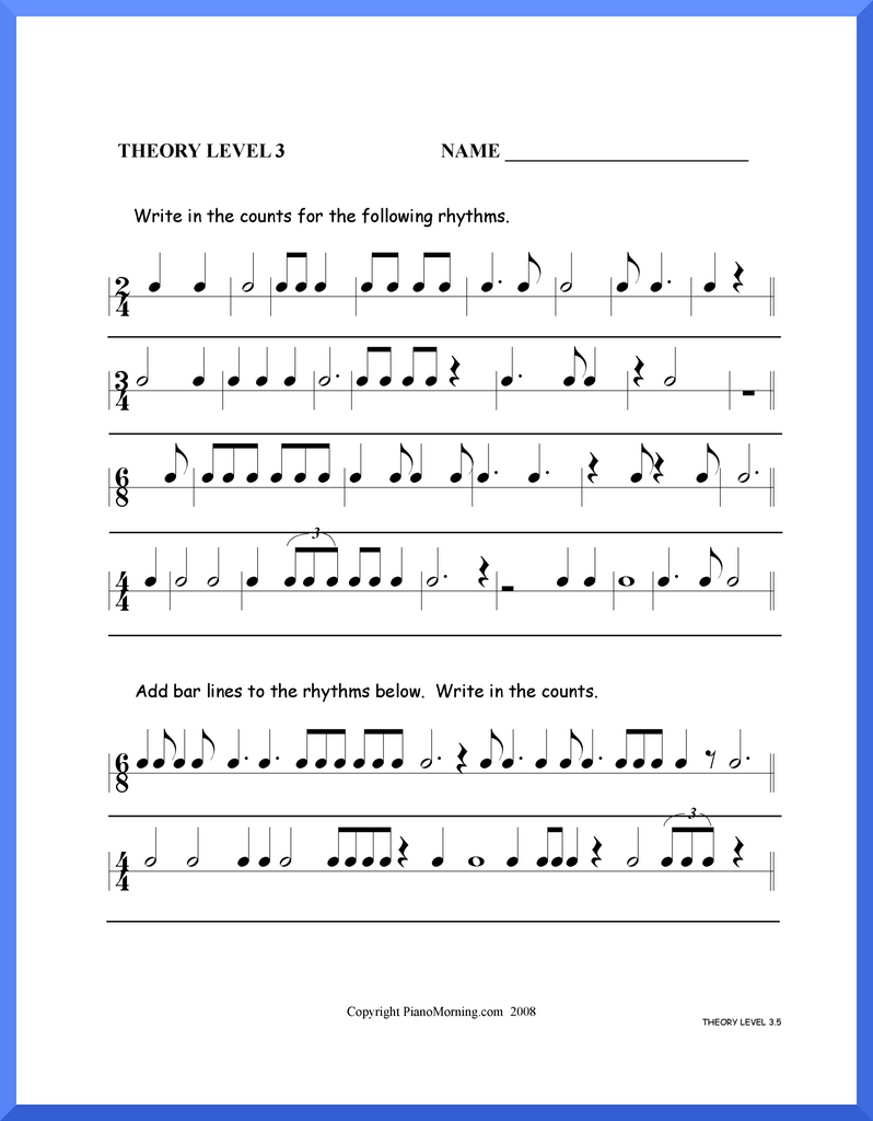 Level 3 Theory     Rhythm Counting