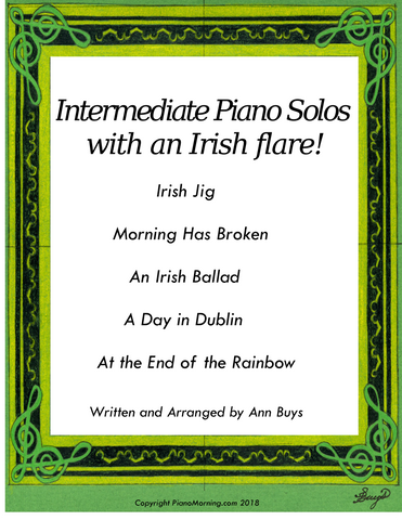 Intermediate Piano Solos with an Irish flare!
