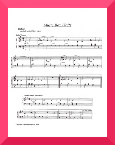 Music Box Waltz (w Teacher's Part)
