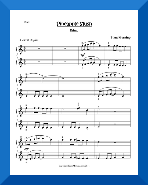 Pineapple Slush (Piano Duet)