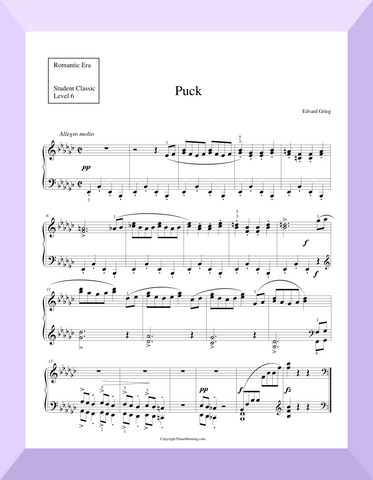 Student Classic Level 6     " Puck "   ( Grieg )