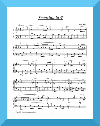 Sonatina in F 3 Movements
