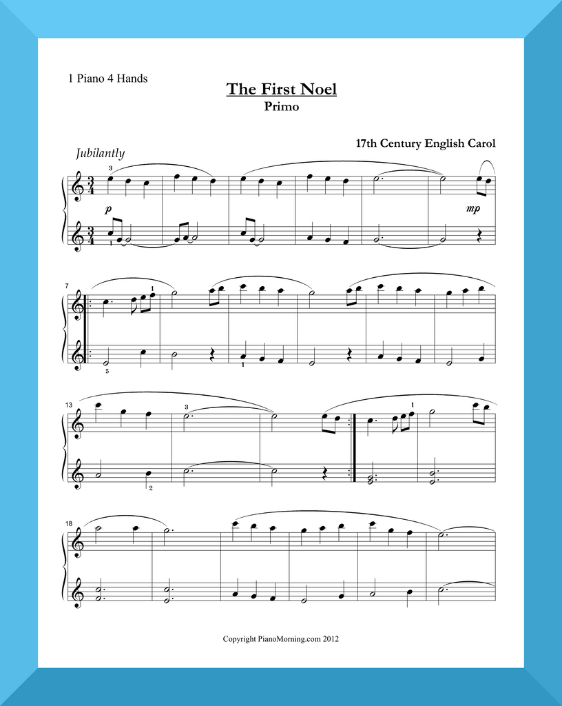 The First Noel (Piano Duet)