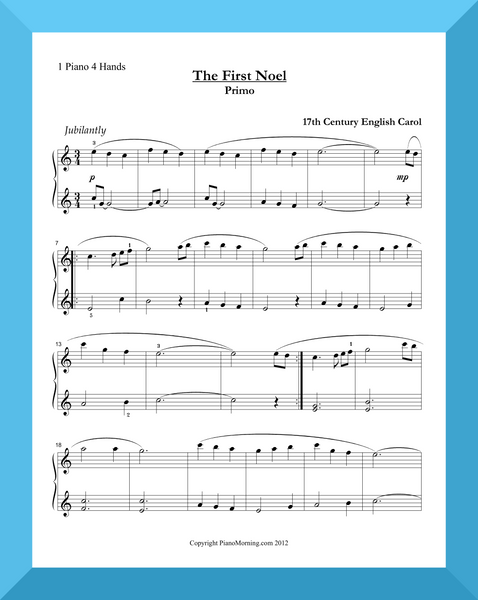 The First Noel (Piano Duet)