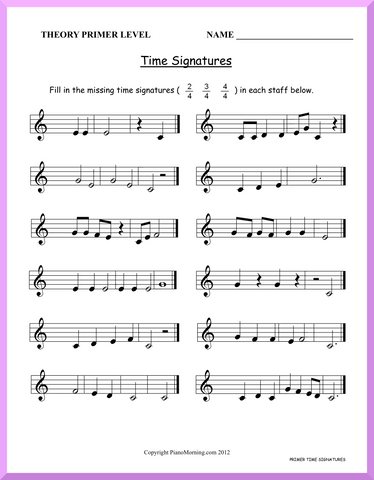 Theory-Primer     Time Signatures