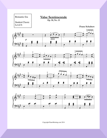 Student Classic Level 6     " Valse Sentimentale "   ( Schubert )