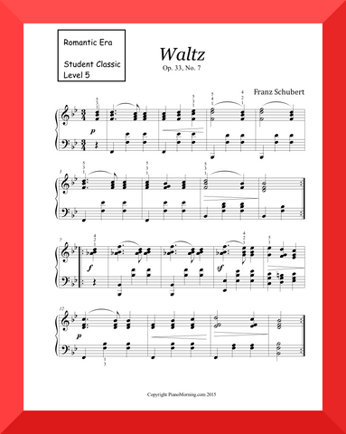 Student Classic Level 5     " Waltz Op. 33 No. 7 "   ( Schubert )