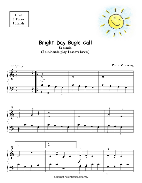 Bright Day Bugle Call   Piano Duet