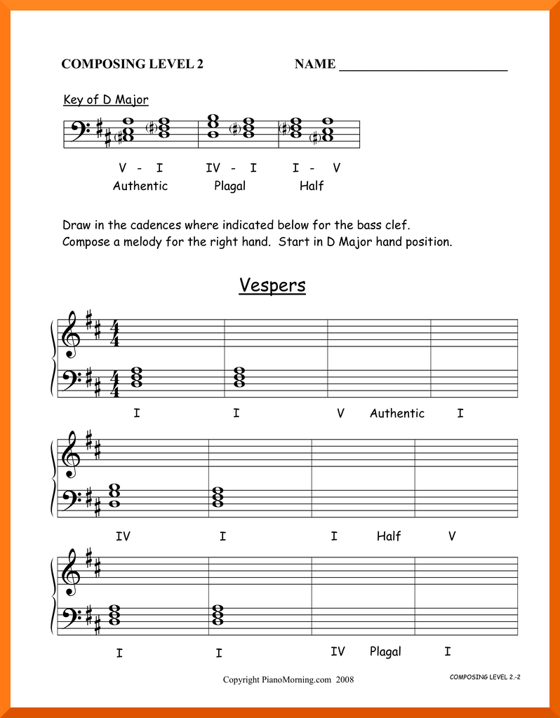 Level 2 Theory     Composing     "Vespers"