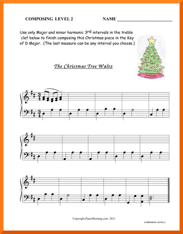 Level 2 Theory     Composing    "The Christmas Tree Waltz"