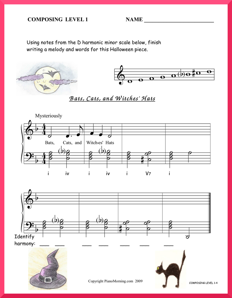 Level 1 Theory     Composing     Bats, Cats, and Witches' Hats