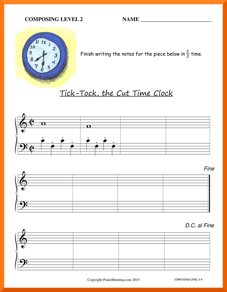 Level 2 Theory     Composing     Cut Time Clock