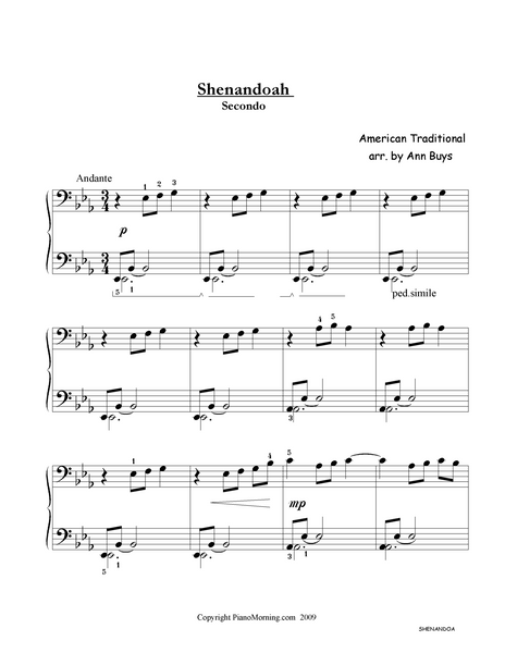 Shenandoah (Piano Duet)