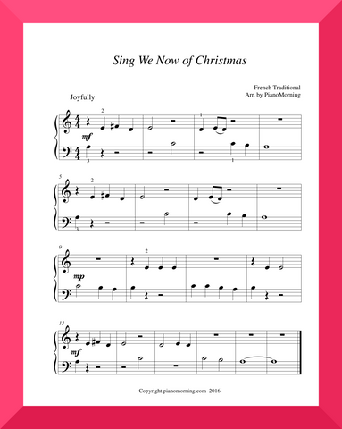 Sing We Now of Christmas   (w Teacher's Part)